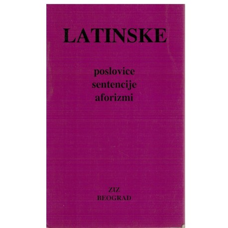 Latinske poslovice, sentencije, aforizmi