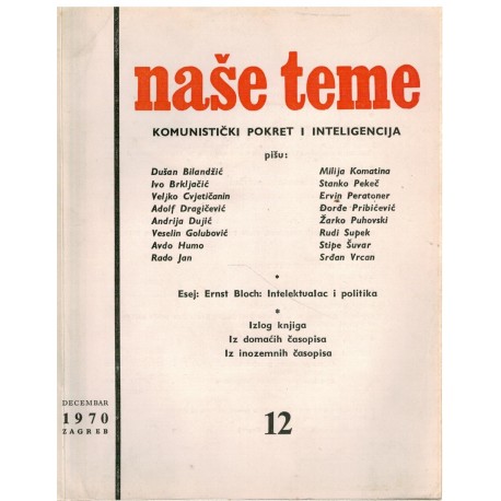 Naše teme - Časopis za društvena i omladinska pitanja iz 1970.