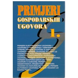 Primjeri gospodarskih ugovora 1.