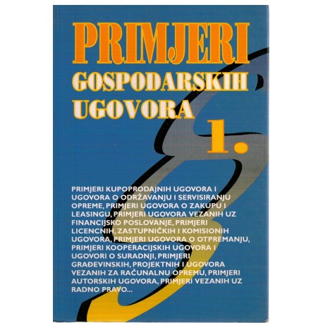 Primjeri gospodarskih ugovora 1.